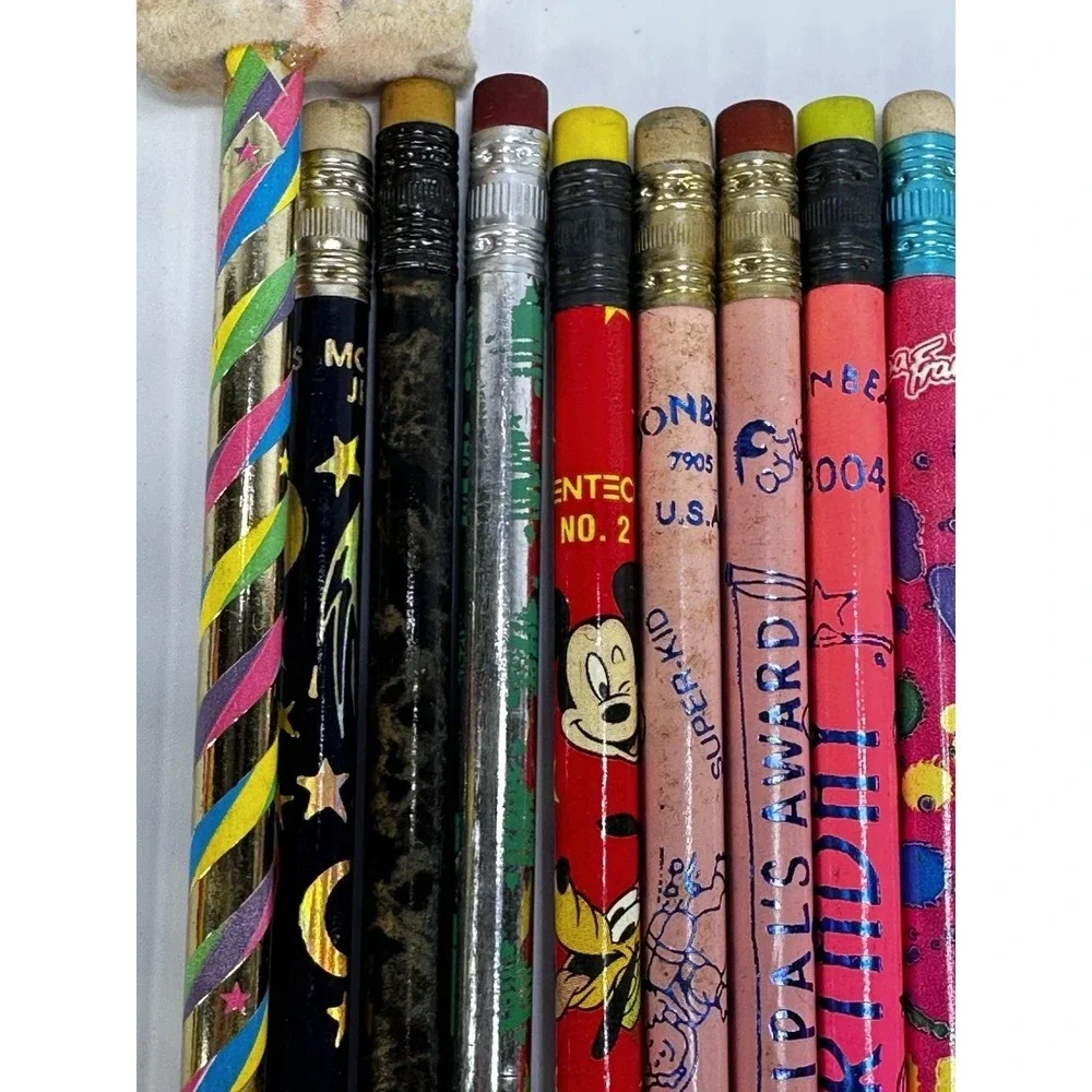 Lot 27 Vintage 90s Pencils‎ Micky Mouse Foil Unicorn Magic Moonbeams USA